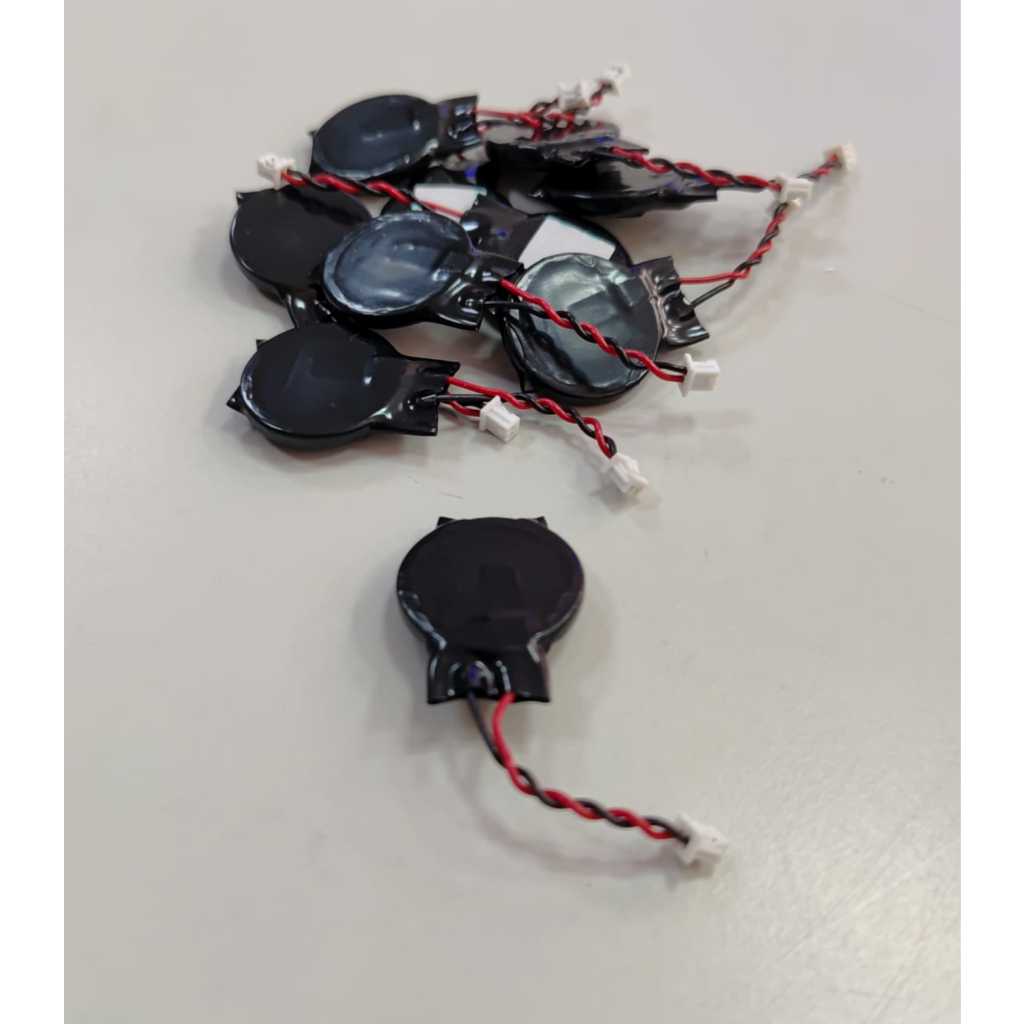 KIT C/ 10 UNIDADES BATERIA NOTE POSITIVO CMOS 3.0V CR2032 C/ FIO 2 PINOS PRETA