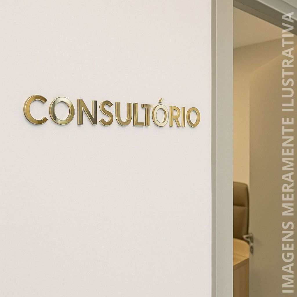 Placas De Sinalização Consultório Banheiro Copa DML Em Acrílico