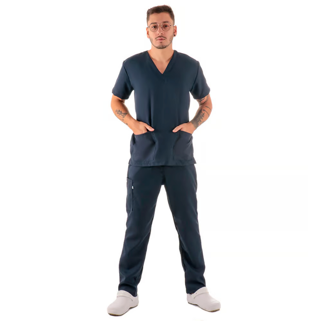 Conjunto Masculino Pijama Scrub Privativo Uniforme Profissional Hospitalar Oxford Várias Cores em Oferta na Shopee