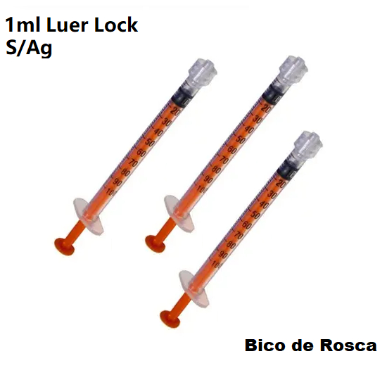 Seringa 1ml Luer Lock Sem Agulha Insulina Procedimento Estética SR em Oferta na Shopee