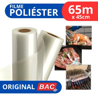 Bobina Papel Celofane Churrasco Poliester 45cm X 65 Metros Original BAC em Oferta na Shopee