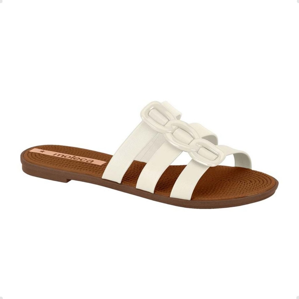 Chinelo Rasteira Feminina Moleca Ultraleve Tiras 5297.566 em Oferta na Shopee