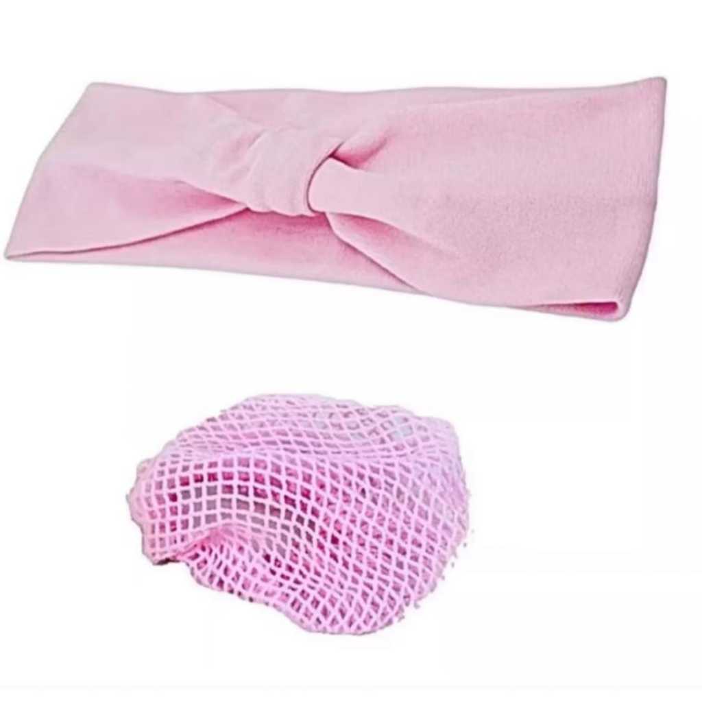 Kit Faixa e Rede de Coque Bailarina Preto e Rosa em Oferta na Shopee