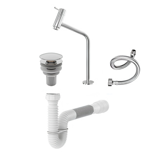 Torneira De Bancada Para Banheiro, Kit Torneira, Sifão, Valvula e Engate, Kit de Banheiro em Oferta na Shopee