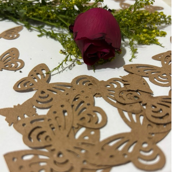 100 Borboletas em Papel Kraft – Lembrancinhas e Decoração para Casamento, Noivado e Festas