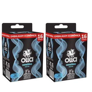 Kit Preservativo Olla sensitive extra fino 32 Unidades - Com látex em Oferta na Shopee