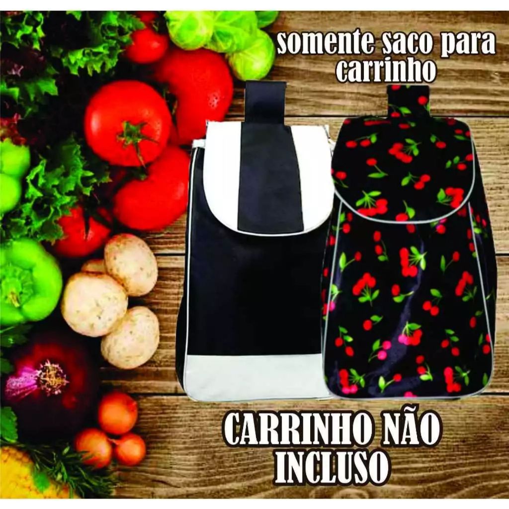 BOLSA SACO CAPA ESTAMPADO SEM CARRINHO em Oferta na Shopee