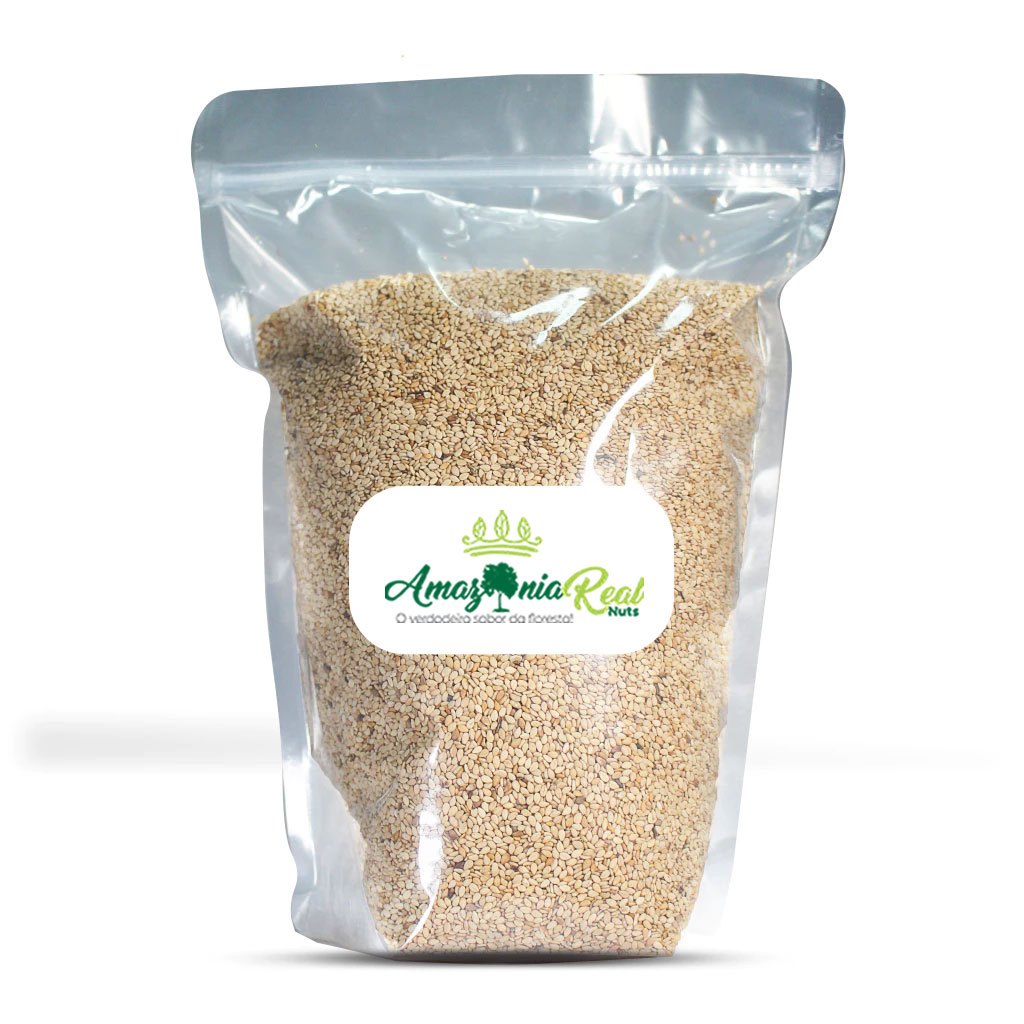 Gergelim Integral [COM CASCA] Premium [COM ATM] - 500G - Indústria Amazônia Real Nuts em Oferta na Shopee