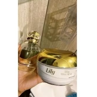 kit feminino mulher perfume é creme lily 350mls acetinado maravilhosos Envio imediato a sua compra!!!
