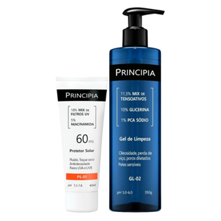 Kit Principia Gel De Limpeza GL-02 + Protetor Solar Facial PS-01 FPS60 em Oferta na Shopee