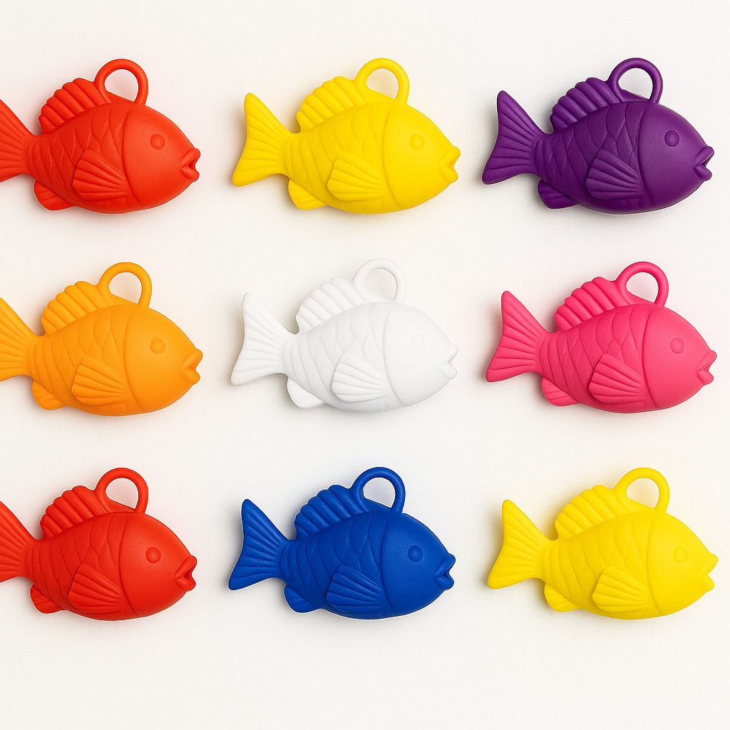 20 Peixe Pescaria Peixinho De Plástico Boia Na Água Colorido Brincadeira Festa Junina