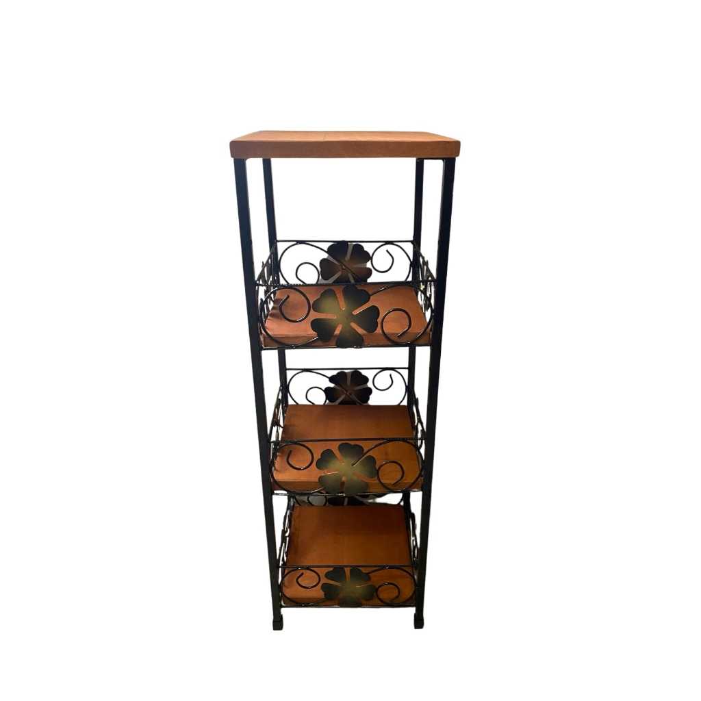 Fruteira Porta Filtro 3 Andares de Chão Flor Dourada Artesanal MELHOR PREÇO em Oferta na Shopee