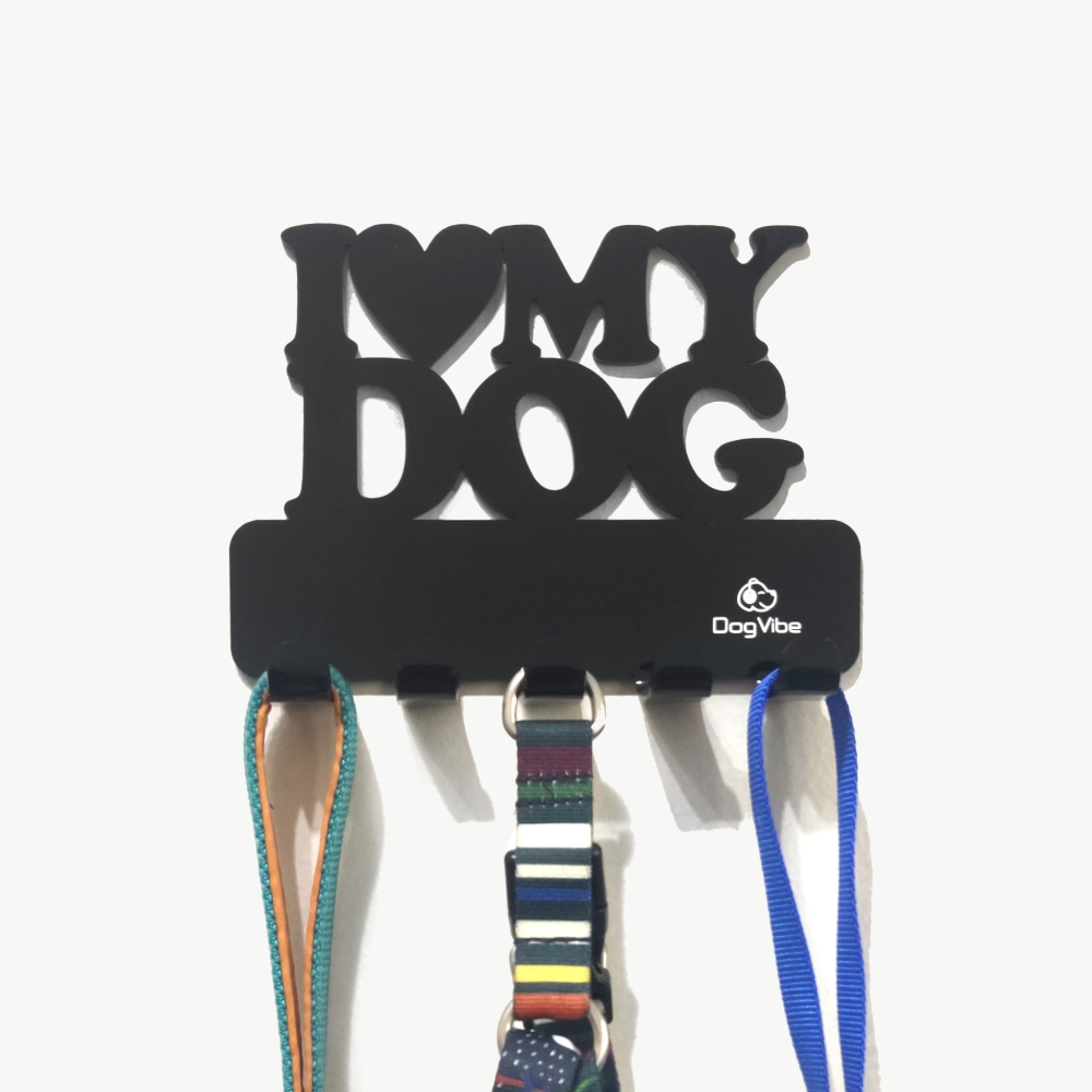Porta Coleiras e Guias I Love My Dog Dog Vibe