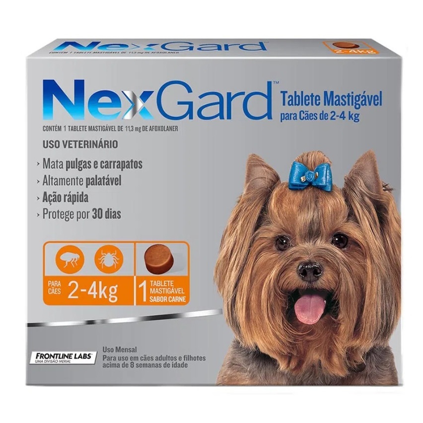 Nexgard 2 a 4Kg Caixa Lacrada 1 Comprimido palatável em Oferta na Shopee