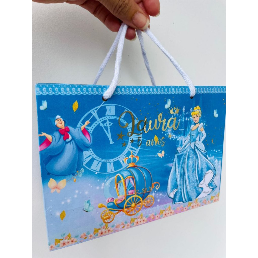 Sacolinha Cinderela/Cinderela baby /Cut /Lembrancinhas/Festa infantil/Aniversário/Sacola surpresa / Personalizados