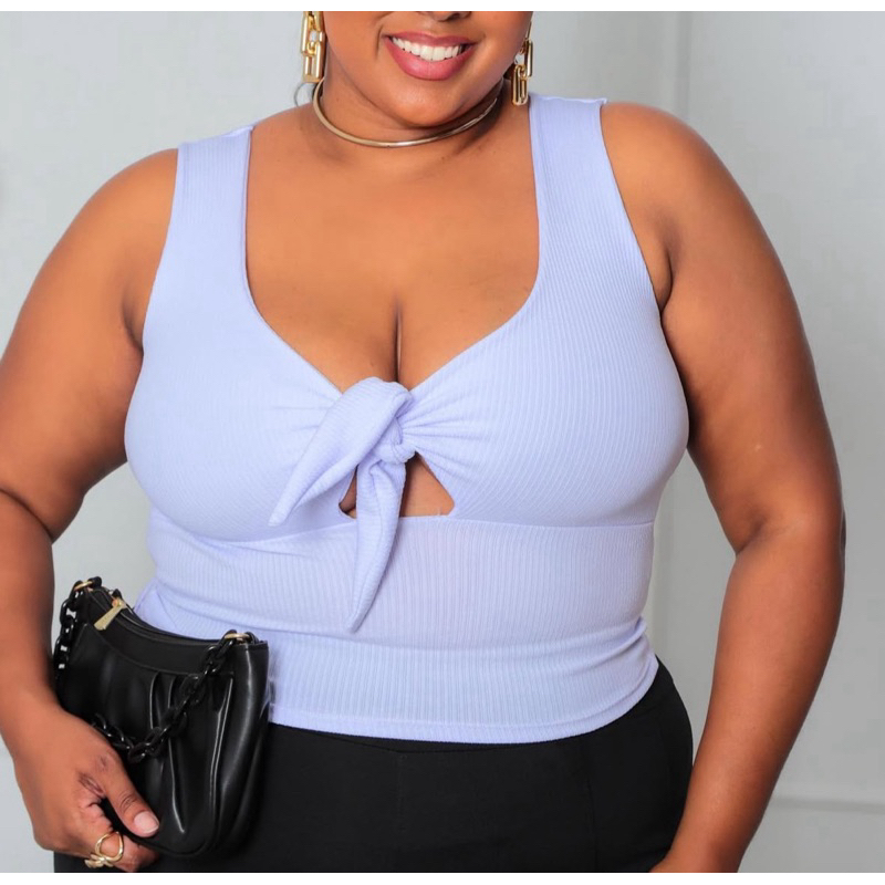 Blusa feminina plus size nó / cropped plus size 44 ao 50/52 —— 14