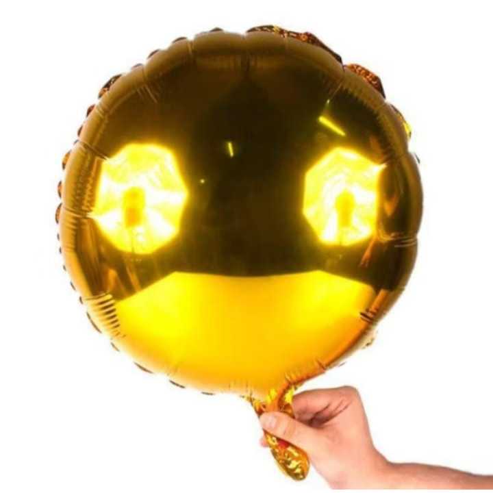 Balão Redondo  Bola Metalizado 45 cm Dourado ou Prata