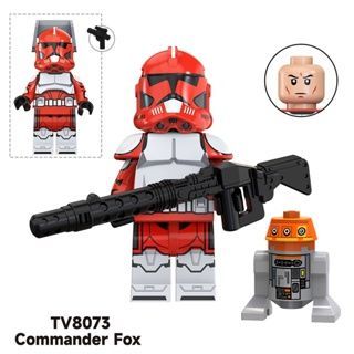 Boneco Commander Fox + Droid Trooper Star War Mandalorian Colecionável TV8073