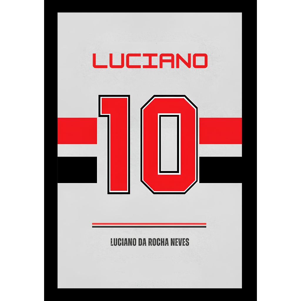 Poster São Paulo FC Luciano Tamanho Grande A3 - Quadro São Paulo FC