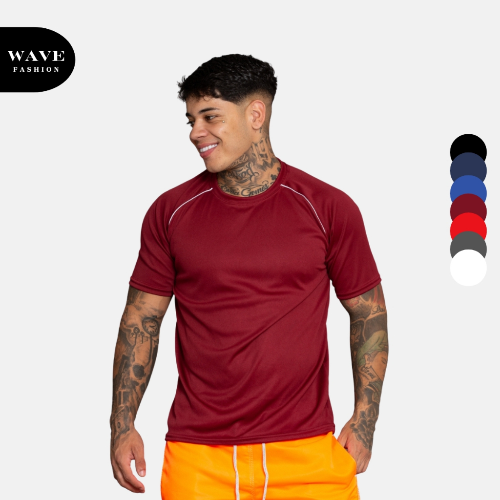 Camiseta Poliester Masculina Dry Fit Academia Esporte Verao