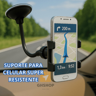 Suporte de Celular Para Carro Veicular Para Brisa Vidro Articulado 360° em Oferta na Shopee