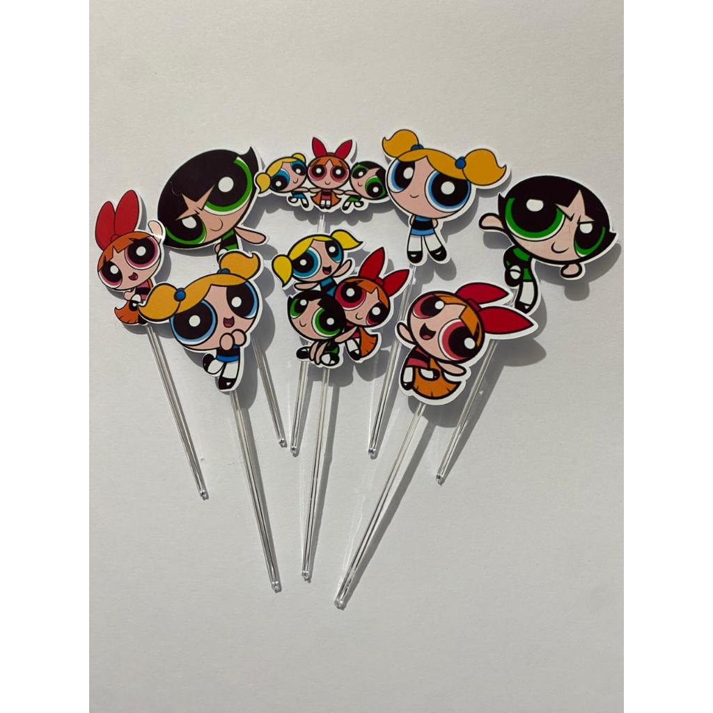 60  ou 120 Tags Toppers Apliques P/ Docinho Doces Meninas Superpoderosas em Oferta na Shopee
