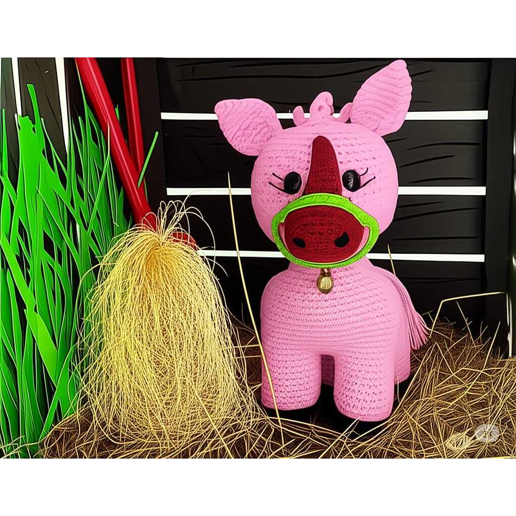 Cavalo de Amigurumi Feito à Mão - Brinquedo de Pelúcia de Crochê