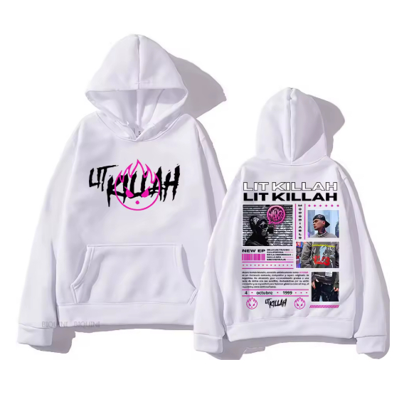 Moletom Canguru Unissex com capuz Confortável  Algodão Paulo londina com capuz lite killah funko pop hip hop
