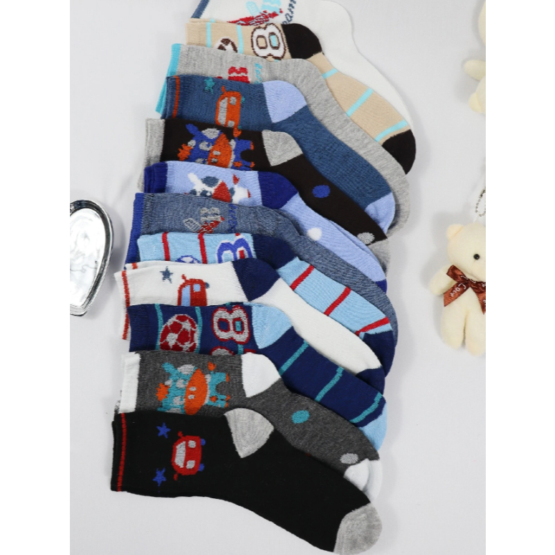 Kit 18 Pares de Meia Infantil Masculino Menino Criança 2 a 8 anos em Oferta na Shopee