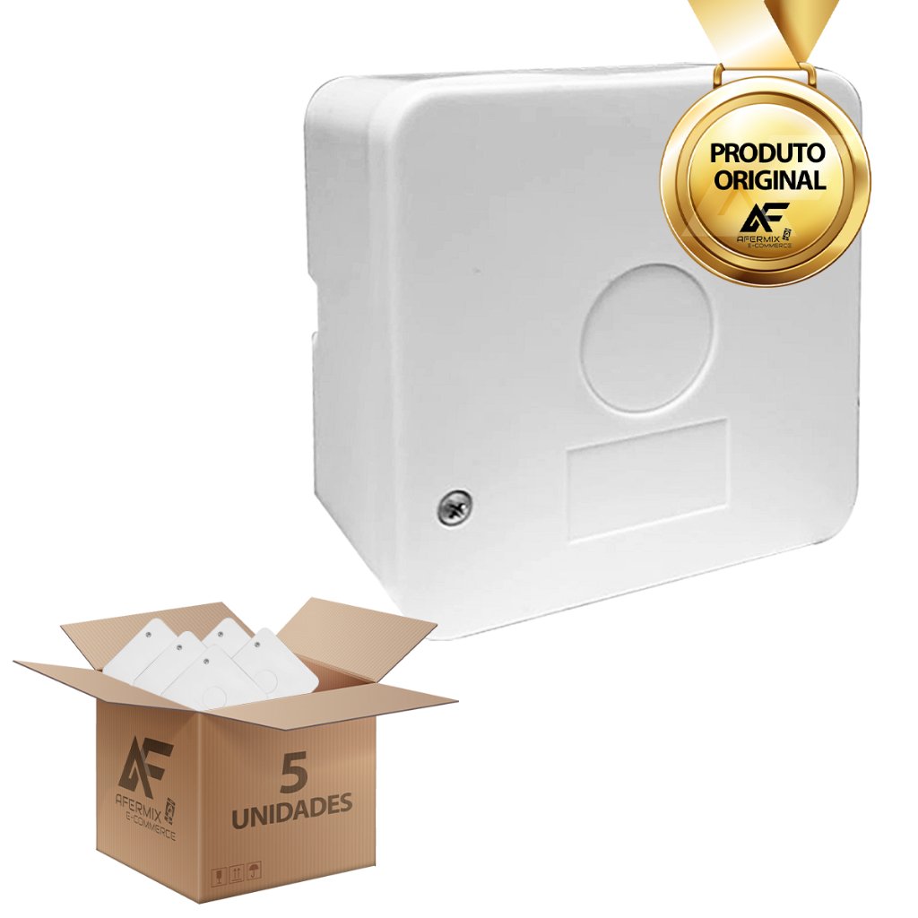 Kit 5 Caixas CFTV Quadrada Organização Câmera 9x5,5cm em Oferta na Shopee