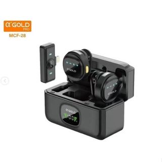 Microfone De Lapela A'Gold Profissional Sem fio Magnético Com Redução de Ruído por IA em Oferta na Shopee