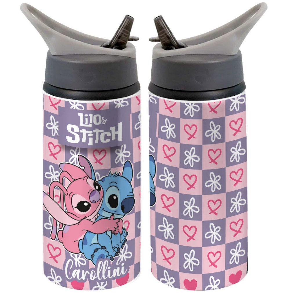 Garrafa Lilo & Stitch e Angel Infantil, Abraço, Fofa e Colorida. em Oferta na Shopee