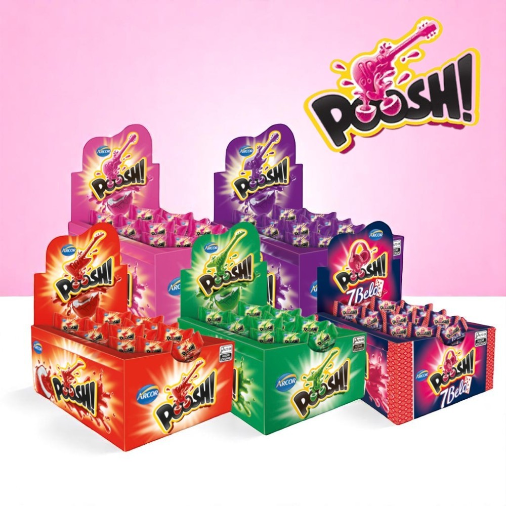 Chiclete Poosh Arcor Sabores 200g C/40 Unidades