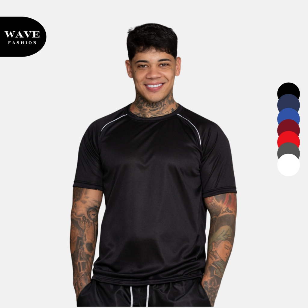 Camiseta Poliester Masculina Dry Fit Academia Esporte Verao P M G GG