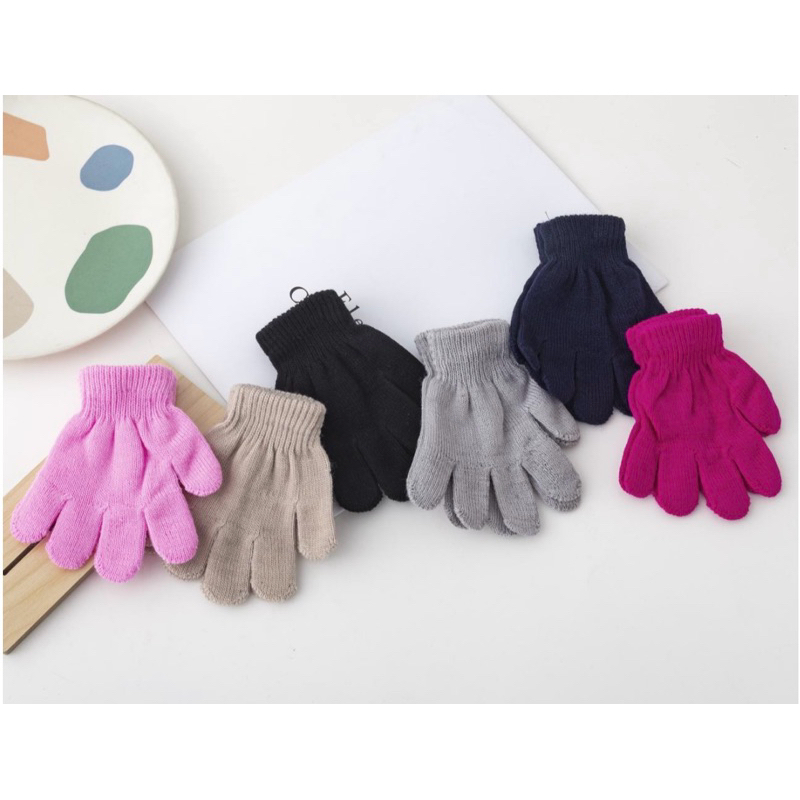 Luva ST-17 kit 3/6/1 par para 4-8 ano de frio infantil inverno macia