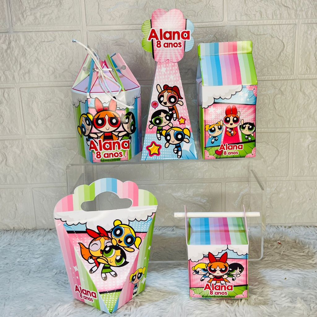 Kit 20 Personalizados  - AS MENINAS SUPER PODEROSAS - Caixas para Lembrancinhas de aniversário