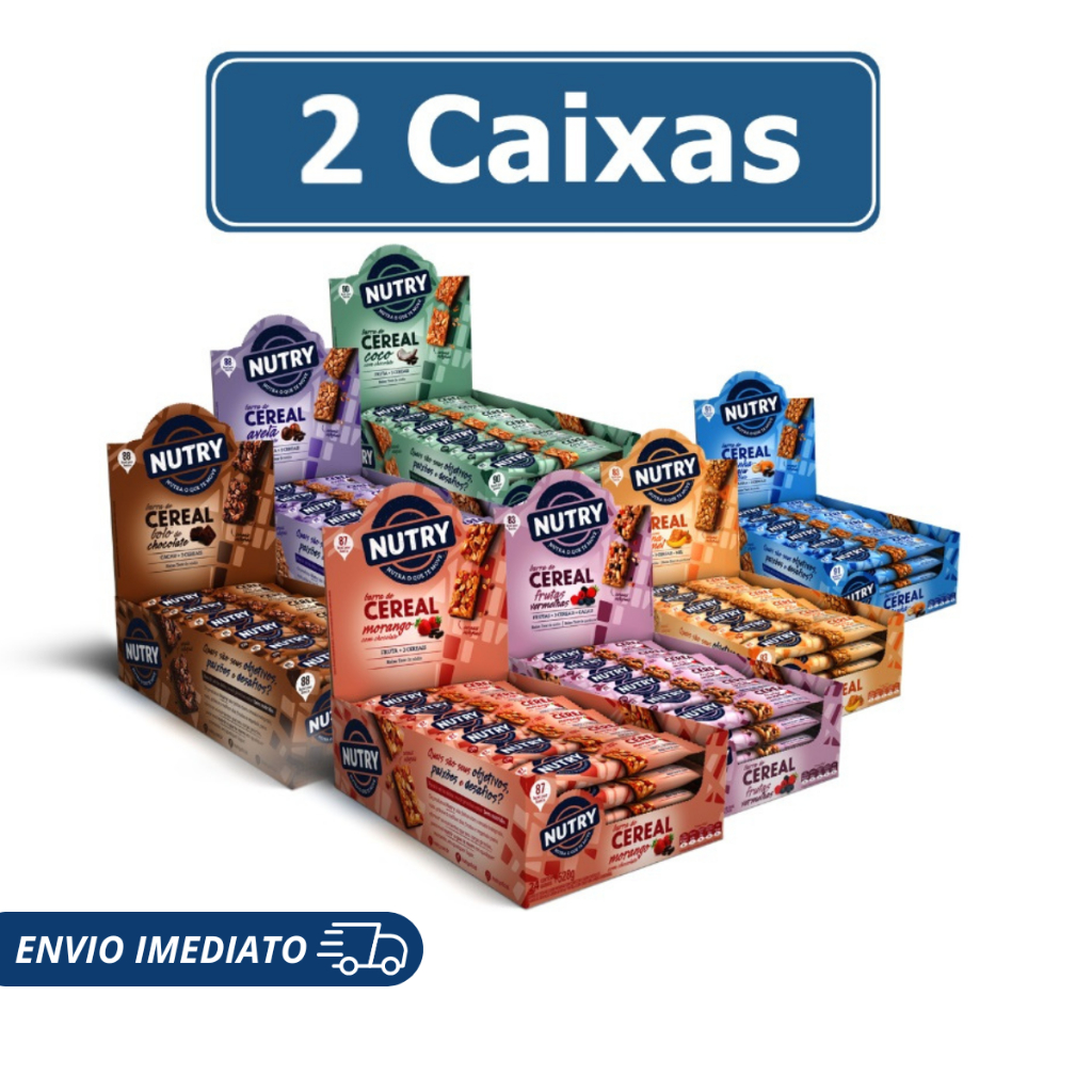 Kit 2 Barra de Cereais Nutry Caixa C/48 Unidades - Nutrimental em Oferta na Shopee