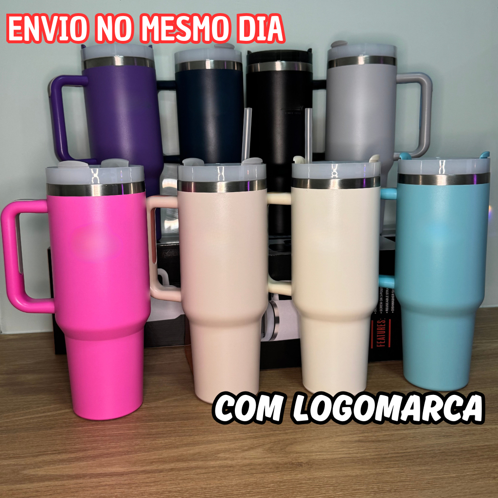 {PREMIUM} Copo Garrafa Térmico Inox 1200ml  d agua com canudo removivel