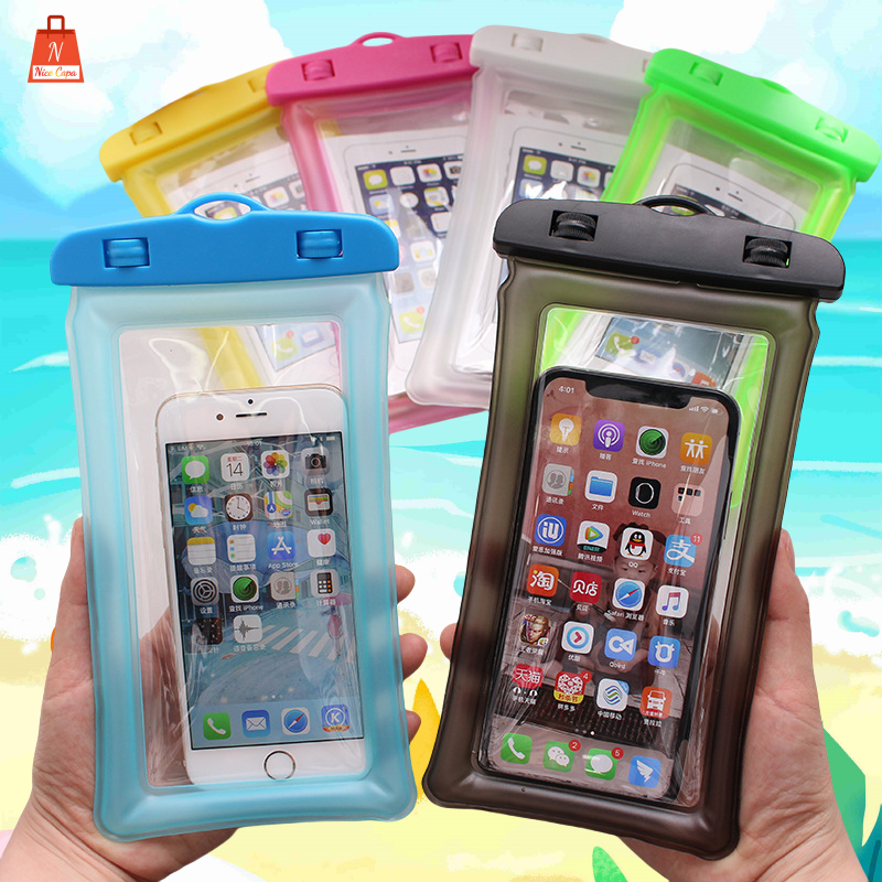 Saco transparente impermeável da proteção do telefone celular do PVC da bolsa a ar para esportes exteriores