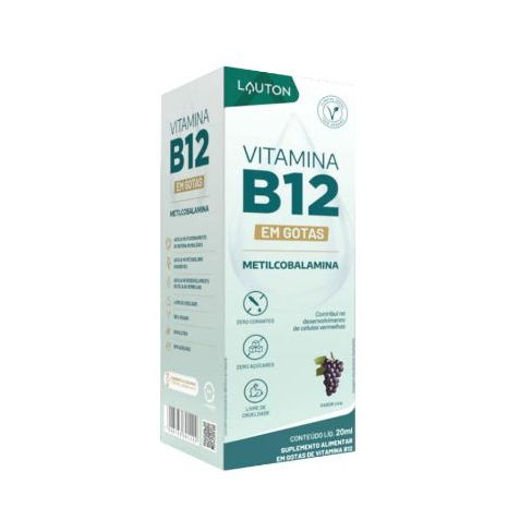 Vitamina B12 em Gotas 20Ml Sabor Uva 20Ml em Oferta na Shopee
