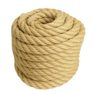 Corda De Sisal 14mm 5 Metros Reforçada Trança Arranhador Gato Decoração Artesanato Construção Decks
