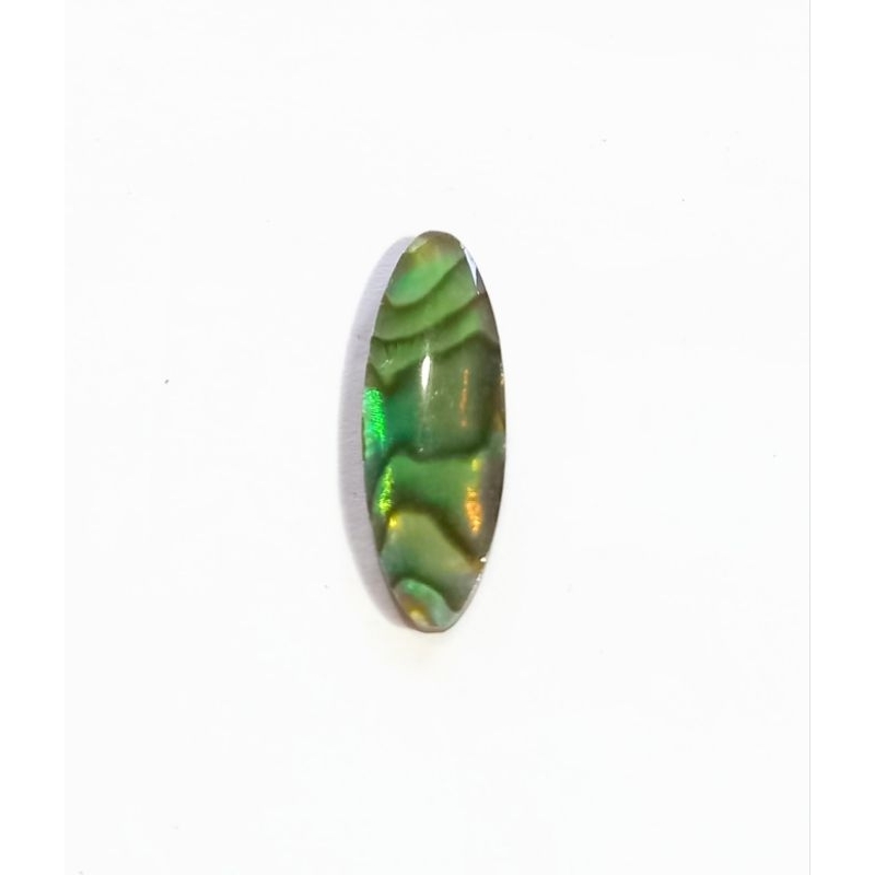 Arte Mineral Artesanal Natural de Abalone, Gema Orgânica Natural Lapidada Chapa Navete, Abalone Natural Navete para Joia