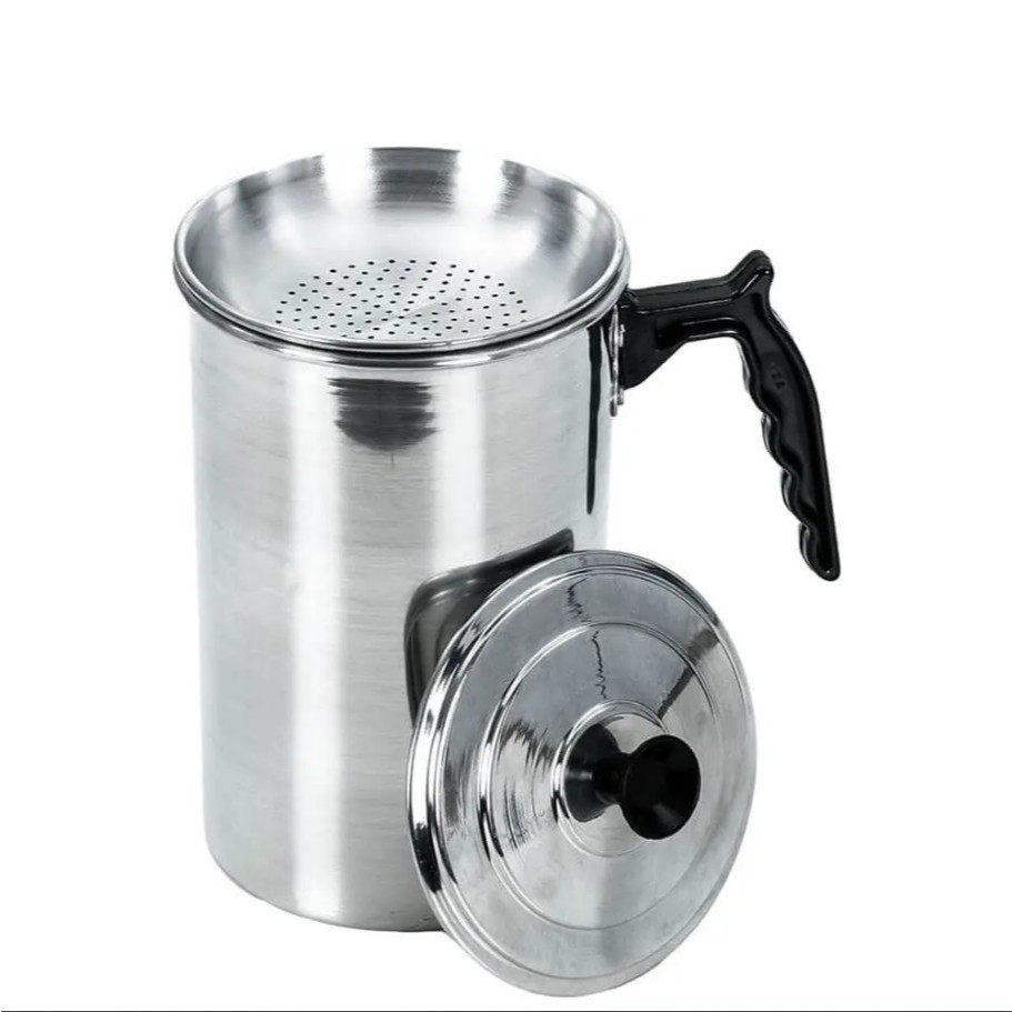 Filtro de Óleo de cozinha 2 Litros alumínio - cozinha filtra óleo reutilizar óleo de cozinha