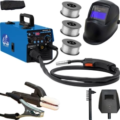 Inversora Solda Multiprocesso Mig, tig e MMA 220v C/ 2 Arames 0.8 E Máscara