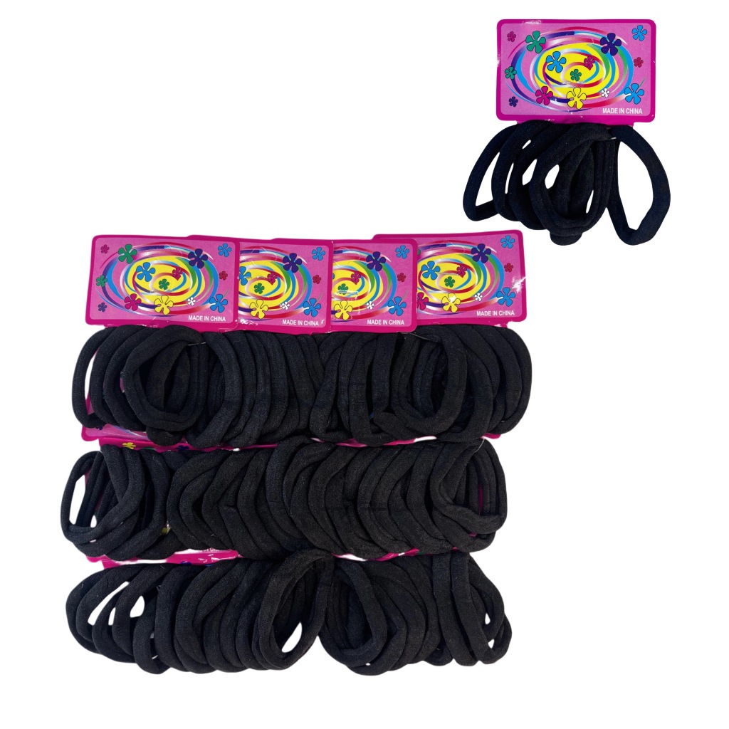72 Elásticos Pretos Elástico Rabico Xuxinha Xuxa Para Cabelo Tipo Meia Atacado em Oferta na Shopee