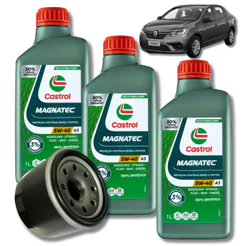 KIT TROCA DE ÓLEO 5W40 A3/B4 CASTROL + FILTRO (LOGAN 1.0 2017>2021)