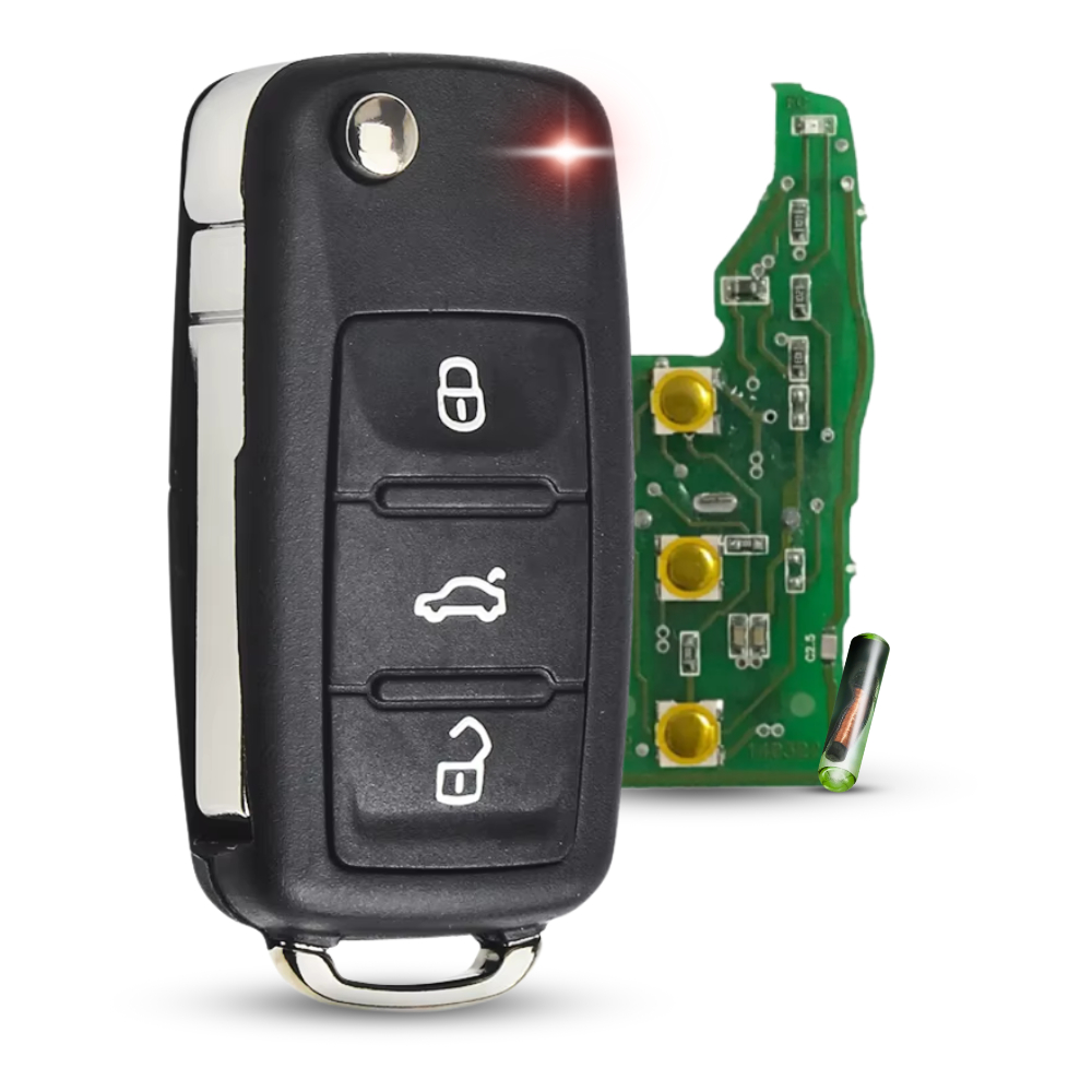 Chave Canivete Volkswagem G6 G7 Gol Jetta Fox Golf Completa + chip T44