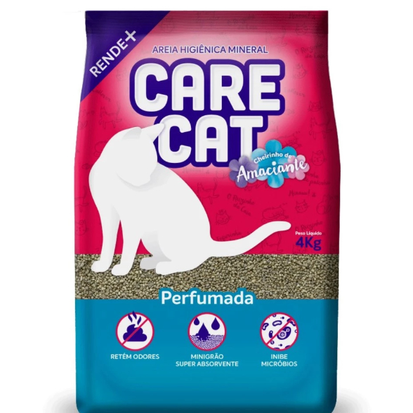Areia Carecat Perfumada Sanitária Saudável Para Gatos Mascotes 4kg em Oferta na Shopee