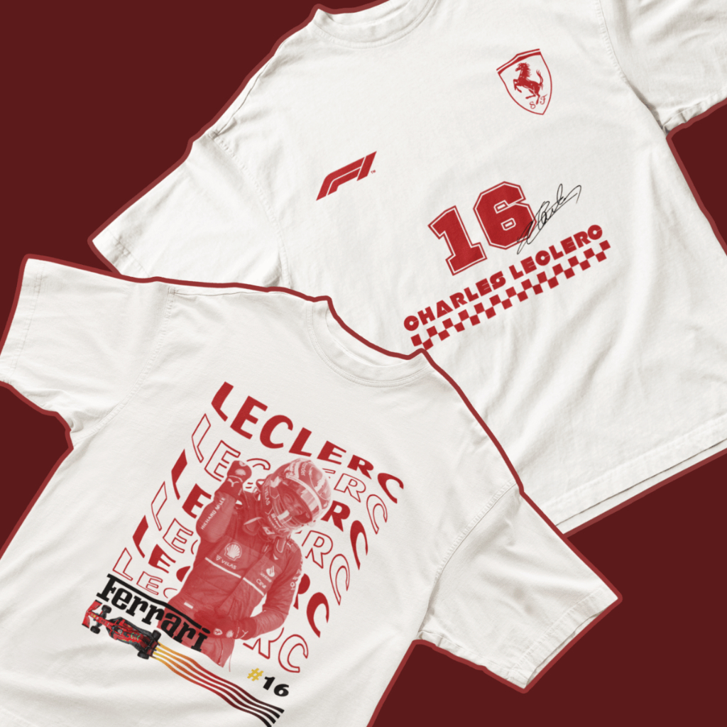 Camiseta Charles Leclerc Ferrari F1 Piloto Formula 1 Estampa Premium 100% Algodão em Oferta na Shopee