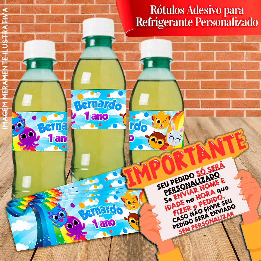 Rótulos adesivo Caçulinha Personalizada Bolofofos